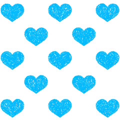 クレヨン素材　ハート柄の背景