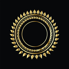 Vector set of gold vintage frames. Elegant element for design in Eastern style, place for text. Floral golden border. Lace illustration for invitations and greeting cards.
