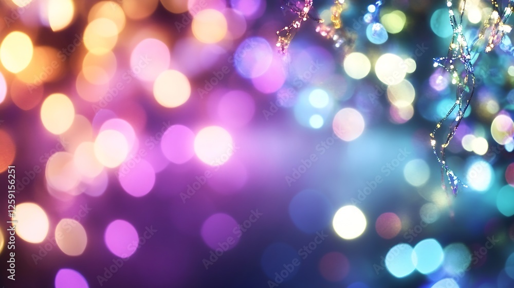 Leinwandbilder vibrant colorful bokeh background with soft lights creating an enchanting atmosphere : generative ai