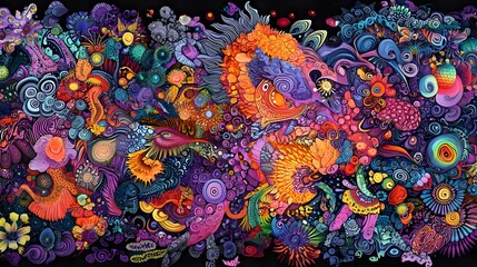 Abstract Colorful Pixel Art Design