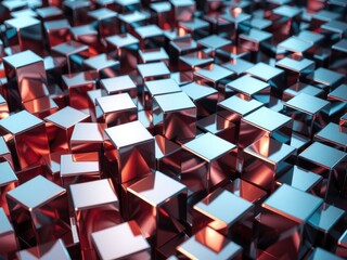 Fototapeta premium Abstract Metallic Cube Background
