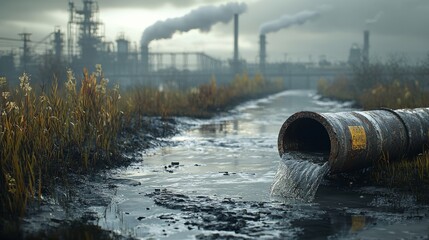 Industrial Pollution with Wastewater Discharge and Smoke