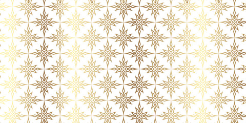 Luxurious White and Gold Abstract Ornate Repeating Design