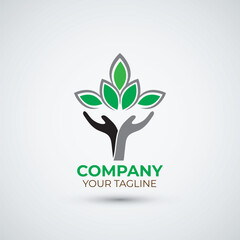 Go green logo design template
