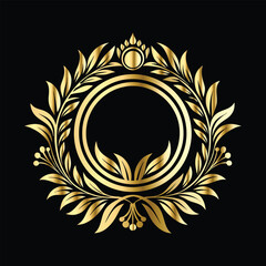 Vector set of gold vintage frames. Elegant element for design in Eastern style, place for text. Floral golden border. Lace illustration for invitations and greeting cards.
