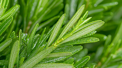 Fototapeta premium Fresh Rosemary Sprig Close-up. Culinary Herb