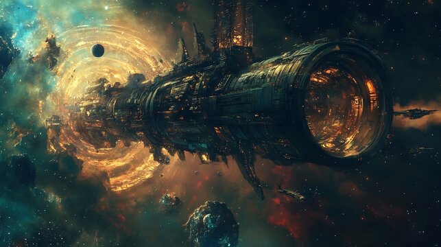 Indian space traveler exploring space time continuum discovering profound mystery of multiverse gravitational force Their advanced spacecraft ventures into unknown paving way future cosmic exploration