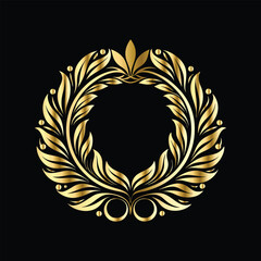 Vector set of gold vintage frames. Elegant element for design in Eastern style, place for text. Floral golden border. Lace illustration for invitations and greeting cards.
