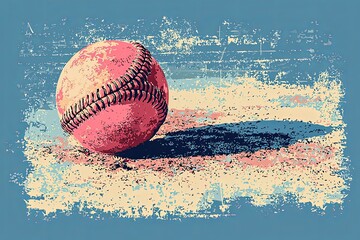 Softball Tournament typographical vintage grunge style poster design.