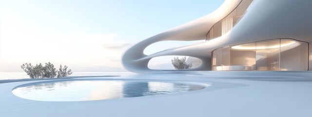 Coastal Modern Home with Pool and Dramatic Architecture