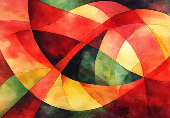 Fototapeta premium Abstract watercolor red background with halftone effects. vector illustraction.