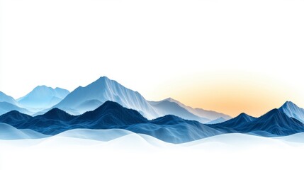 Fototapeta premium Blue Mountains at Sunrise Panorama