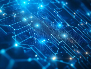 Global digital network circuit board, technology, connection, future concept