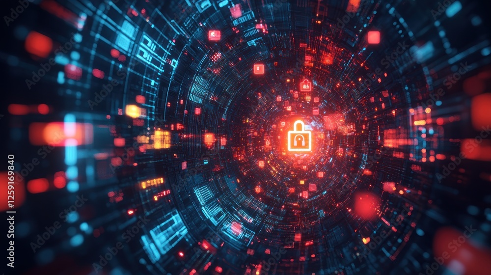 Poster digital security network data protection system