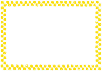 手描きのクレヨン素材　背景　フレーム