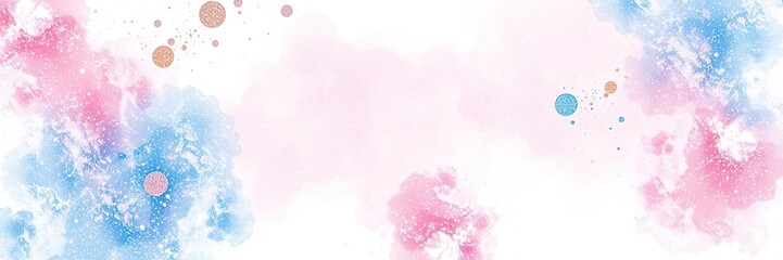 Shimmering Diamond Dust on Ethereal Watercolor Canvas