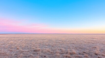 Obraz premium Vast Prairie Sunset Landscape