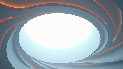Fototapeta premium Modern Curve Ceiling Design - Architectural Art