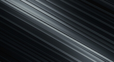 Obraz premium A contemporary metallic texture with diagonal lines, reflecting light to enhance depth and contrast. Generative AI.