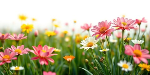 Fototapeta premium Easter's Floral Tapestry: A Field of Blooms