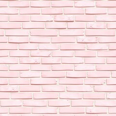 Obraz premium Delicate Pink Brick Texture for Feminine Interiors