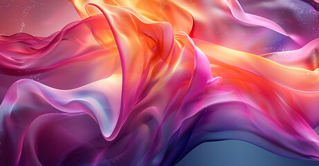 Obraz premium Vibrant Abstract Colorful Waves - High-Resolution Digital Art