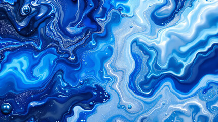 Obraz premium Deep Blue Marble Swirl: Abstract Texture for Modern Design and Backgrounds