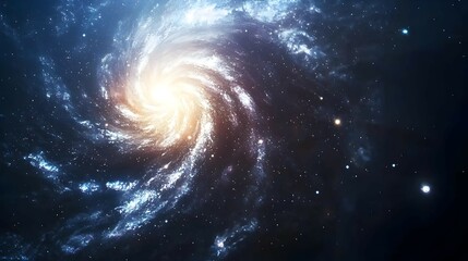 Obraz premium Spiral Galaxy In Deep Space With Stars