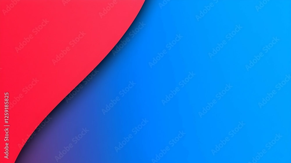 Poster abstract red and blue gradient background with textured paper