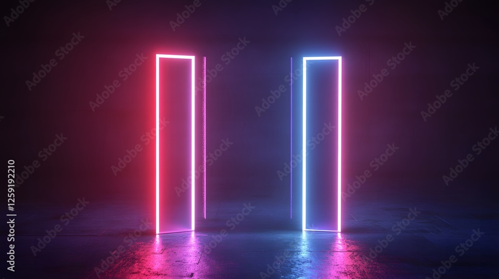Wall mural glowing digital symbols in abstract form, representing the essence of modern coding and technology