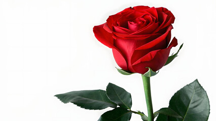 Fototapeta premium Valentine s red rose element set isolated