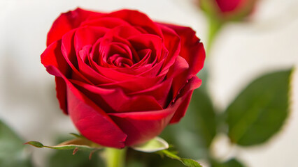 Valentine s red rose element set isolated