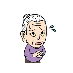 困って声をかけようとする高齢の女性