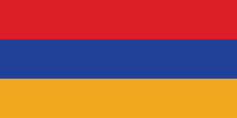 Flag of Armenia. Armenia flag official colors and proportion digital vector illustration