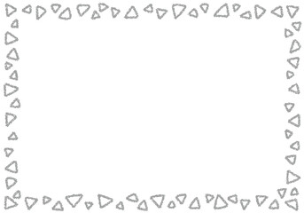 手描きのクレヨン素材　背景　フレーム