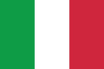 Naklejka premium Flag of Italy. Italy flag official colors and proportion digital vector illustration