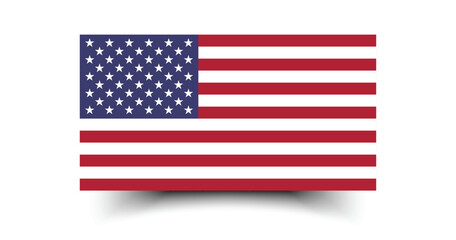 Fototapeta premium Flag of United States of America. US flag. United States flag official colors and proportion digital vector illustration