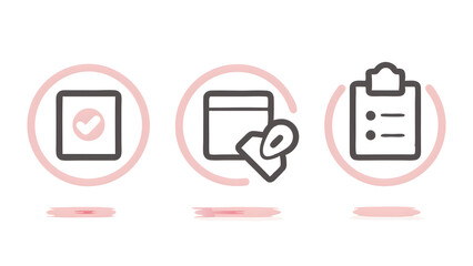 Obraz premium Vector icons png cut out element set