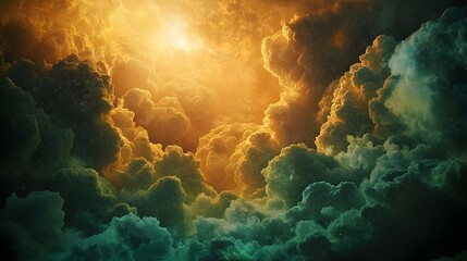 Dramatic Glowing Cloudscape At Sunrise