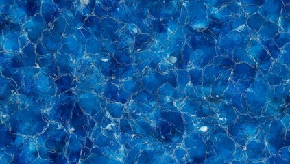 Abstract deep blue marbled surface texture