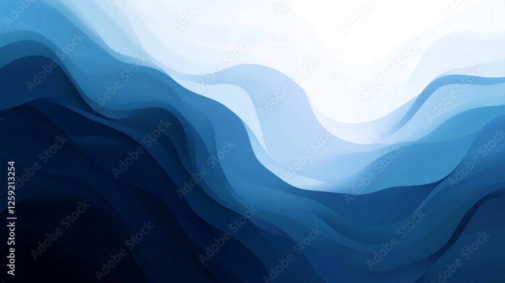 Fototapete an abstract background with a radial gradient, transitioning from deep blues to bright whites, creat