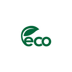 Eco Logo Simple Vector Design Natural