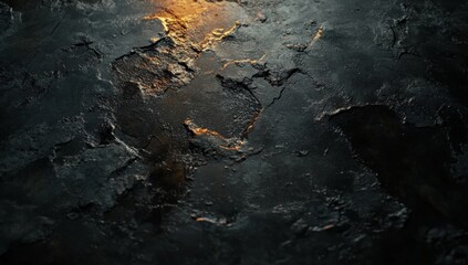 Dark stone texture with glowing light source
