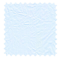Obraz premium Light blue wrinkled postage stamp paper background texture 
