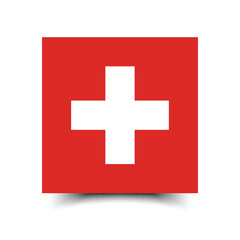 Flag of Switzerland. Switzerland flag official colors and proportion digital vector illustration