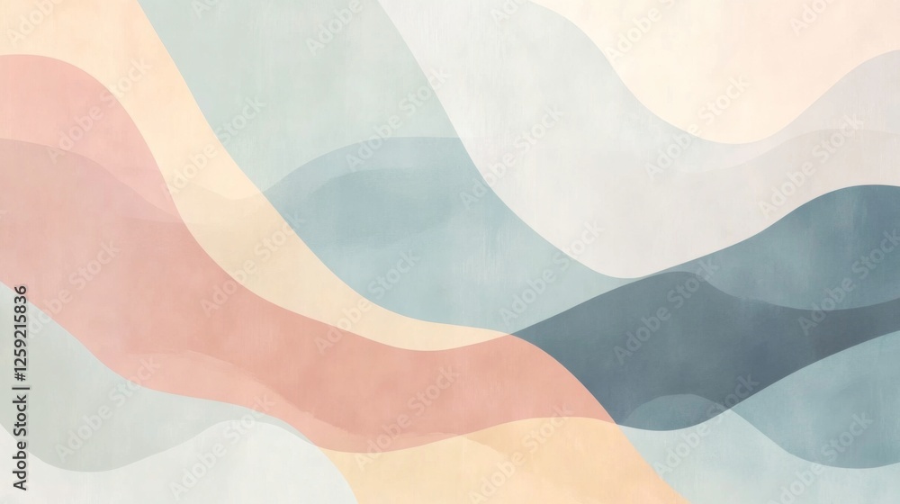Poster a minimalistic abstract background with soft pastel colors blending seamlessly, evoking a serene and