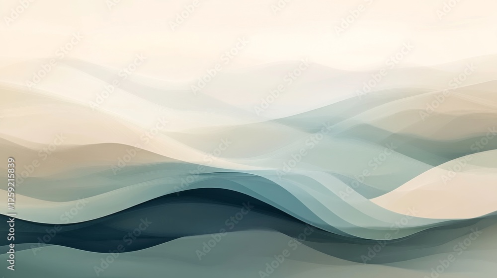 Poster a minimalistic abstract background with soft pastel colors blending seamlessly, evoking a serene and
