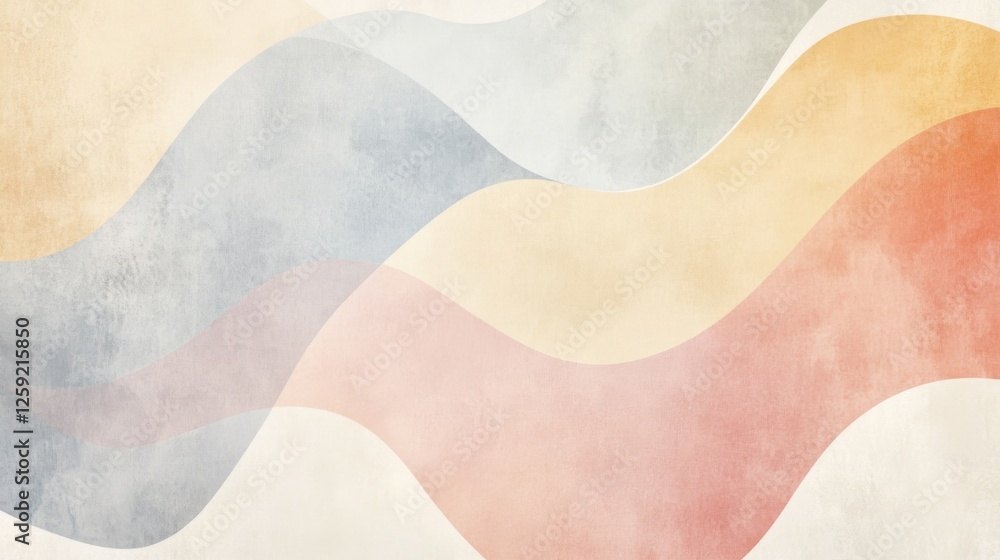 Poster a minimalistic abstract background with soft pastel colors blending seamlessly, evoking a serene and