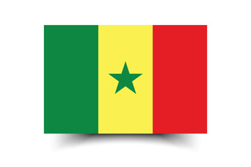 Flag of Senegal. Senegal flag official colors and proportion digital vector illustration