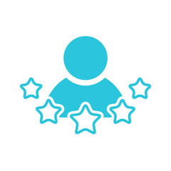 Experience icon. Isolated on white background. From blue icon set